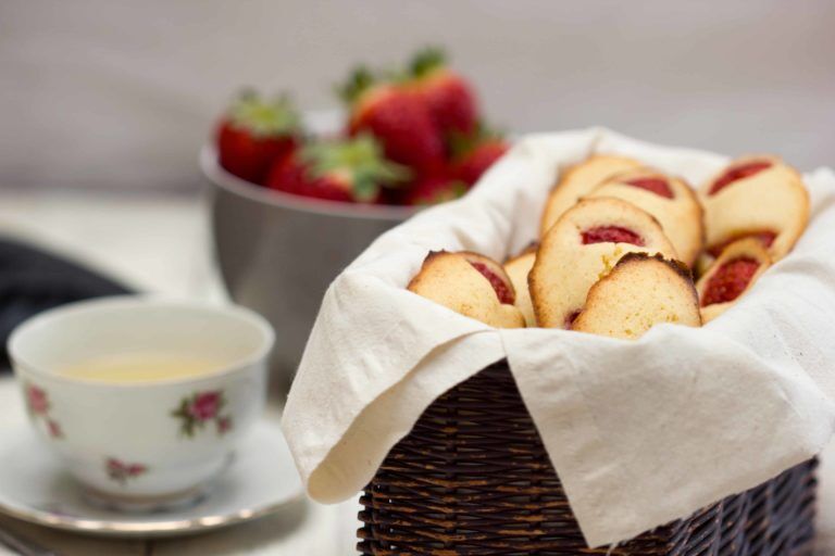 Madeleines aux fraises